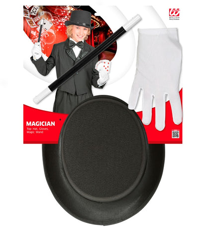 Magician  Top Hat, Gloves, Magic Wand 