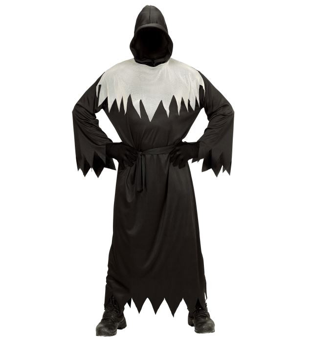 Ghoul  Hooded Robe With Invisible Face Mask, Belt 