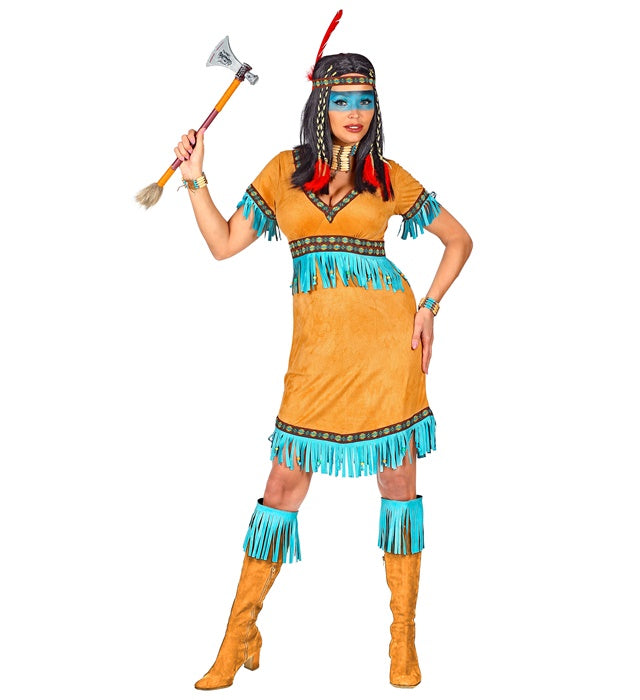 Native Indian  Dress, Headband With Feather 