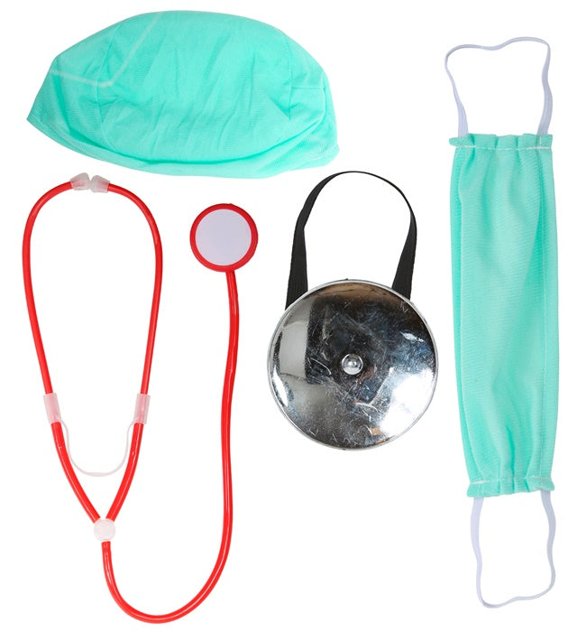 Doctor  Hat, Face Mask, Head Reflector, Stethoscope 