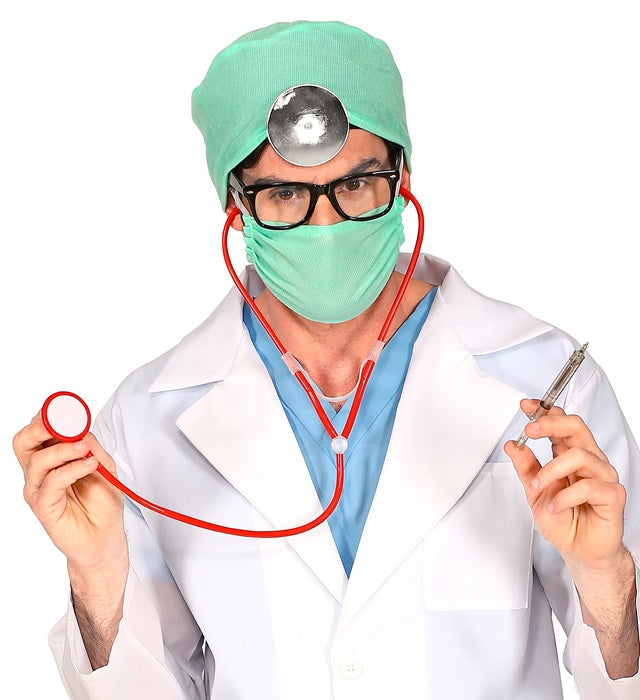 Doctor  Hat, Face Mask, Head Reflector, Stethoscope 