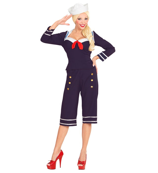 50S Pin Up Sailor Girl  Shirt, Pants, Hat 
