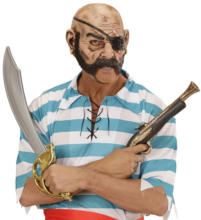 Pirate 3/4 Open Mouth Mask For Children