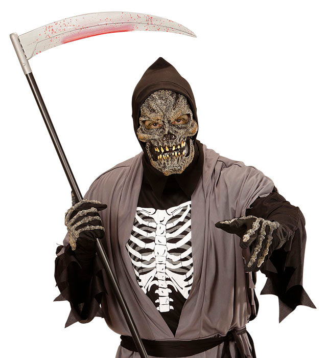 Grim Reaper Half Face Hooded Foamlatex Mask For Children