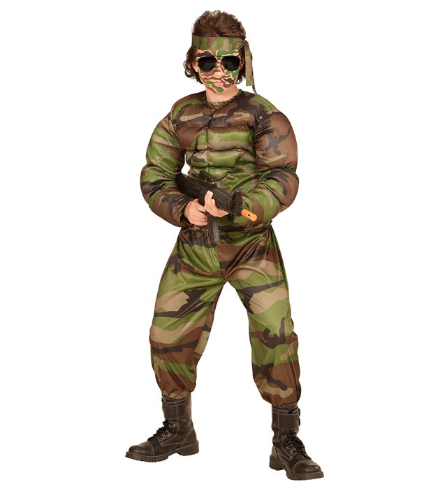 Super Muscle Soldier  Muscle Shirt, Pants, Headband 