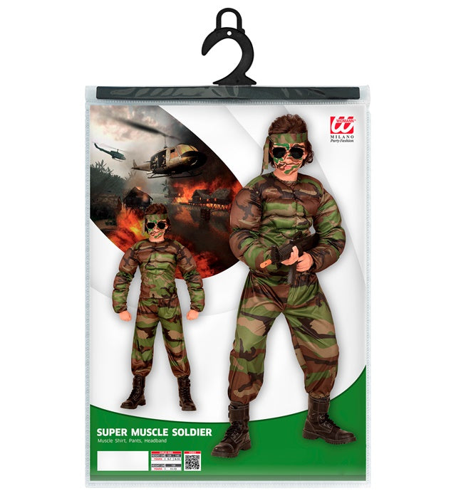 Super Muscle Soldier  Muscle Shirt, Pants, Headband 