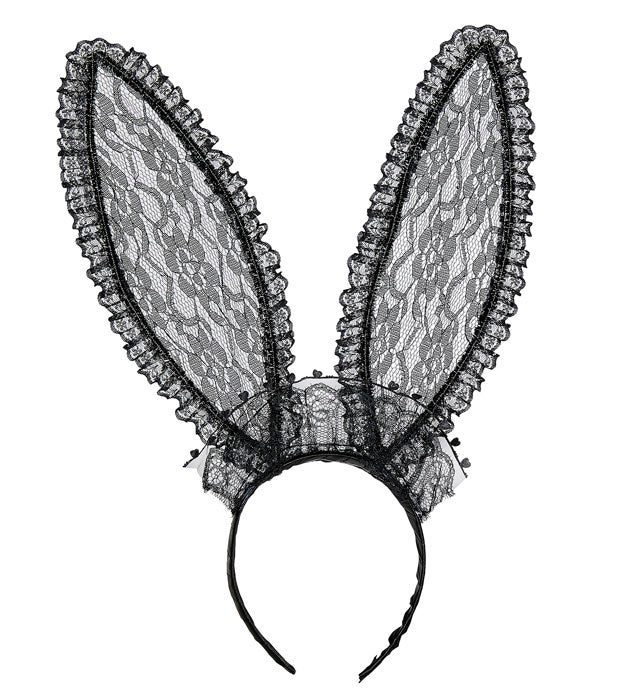 Black Lace Bunny Ears Bendable