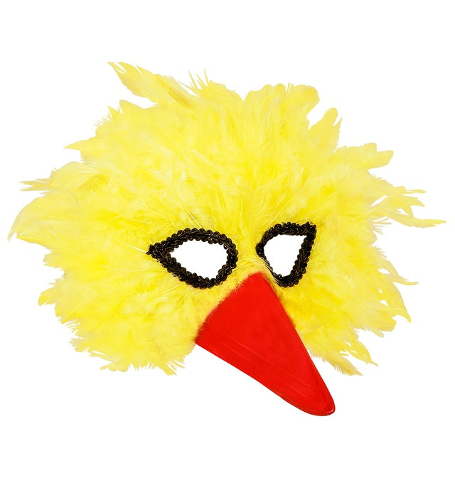 Yellow Bird Feather Mask