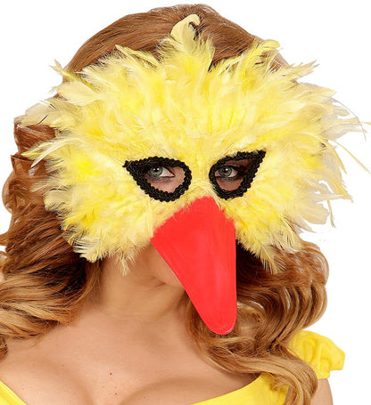 Yellow Bird Feather Mask