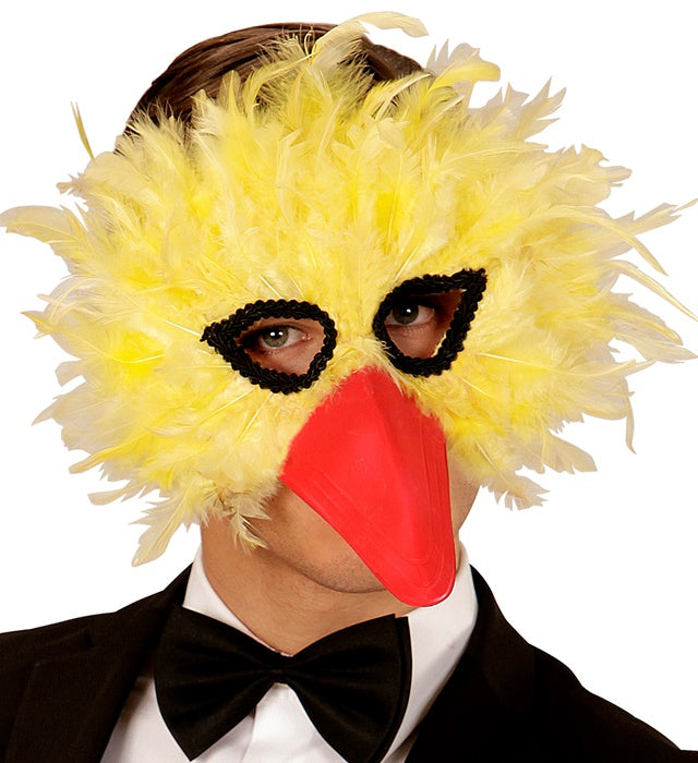 Yellow Bird Feather Mask