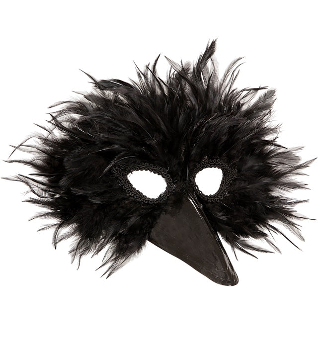 Black Bird Feather Mask