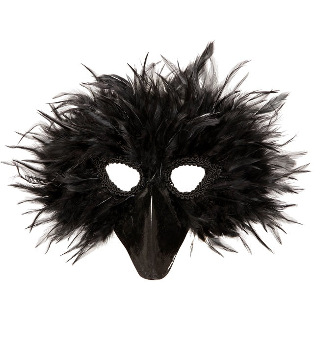 Black Bird Feather Mask