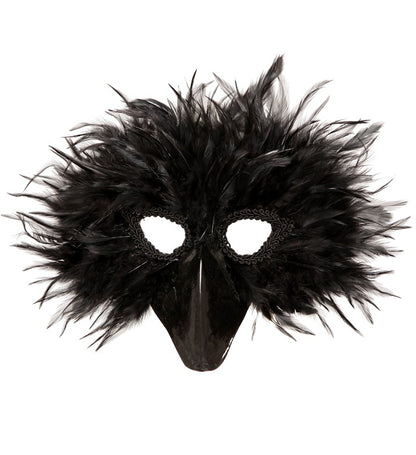 Black Bird Feather Mask