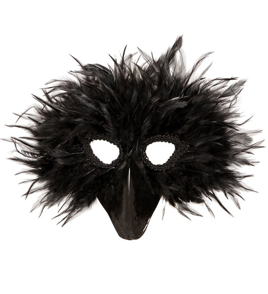 Black Bird Feather Mask
