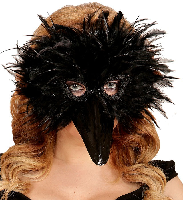 Black Bird Feather Mask