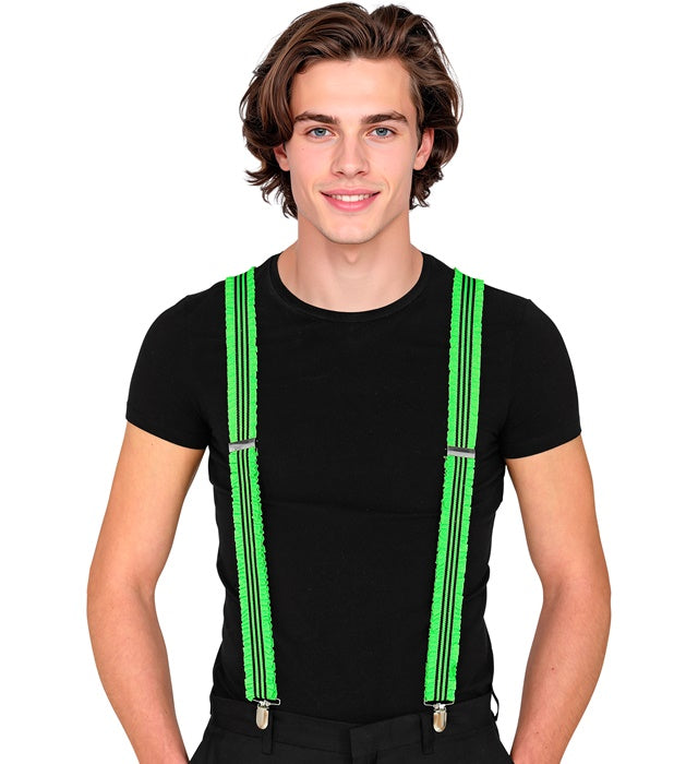 Neon Green Ruffle Braces