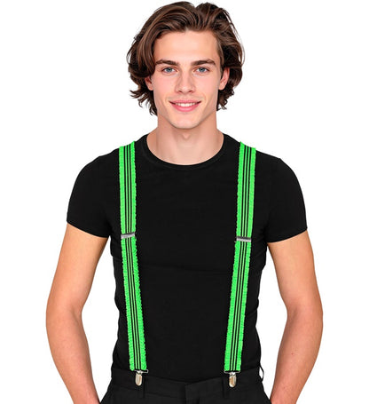 Neon Green Ruffle Braces