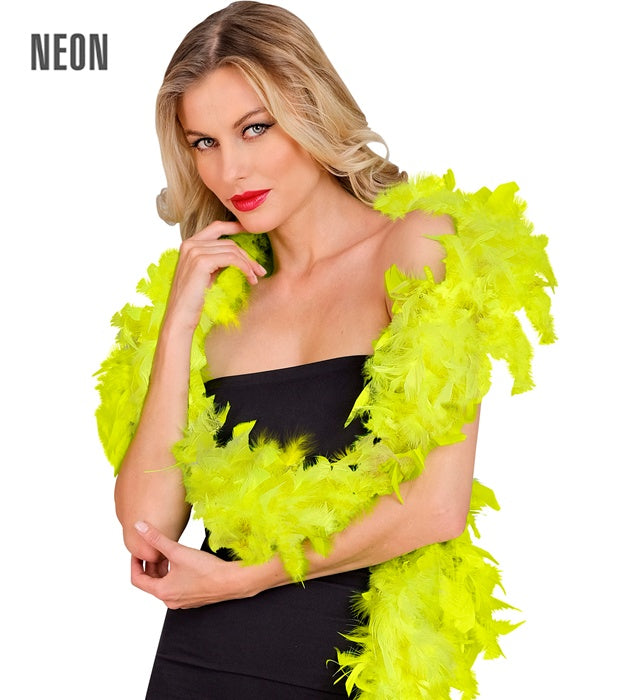 Neon Yellow Feather Boa - 1,80 M - 50 G