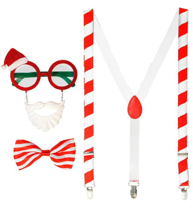 Santa Claus  Glasses, Braces, Bow Tie 