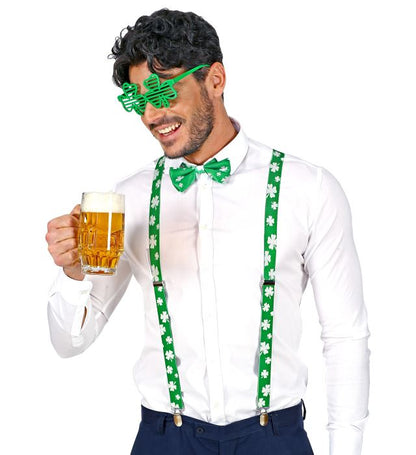 St. Patrick'S Day  Glasses, Braces, Bow Tie 