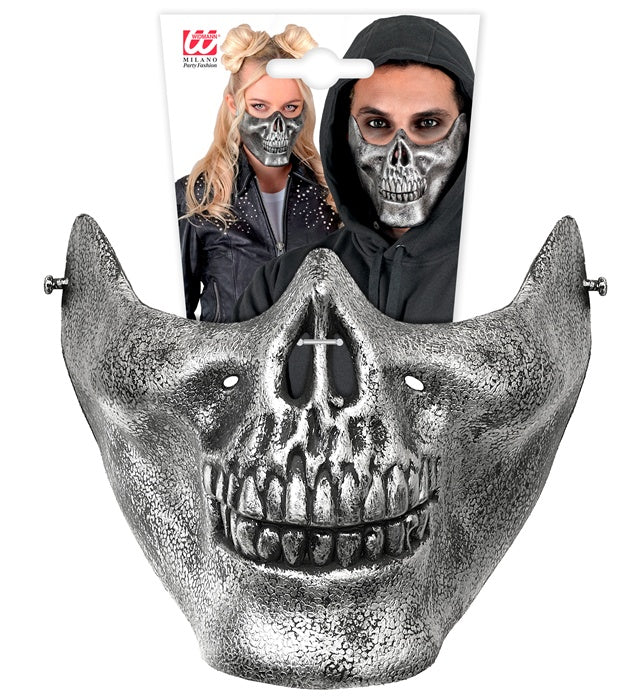 Metallic Skull Chin Mask