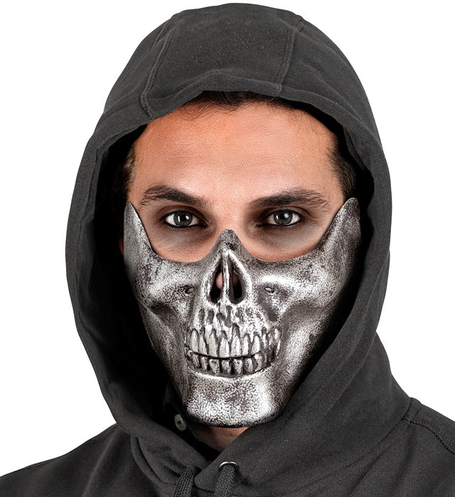 Metallic Skull Chin Mask