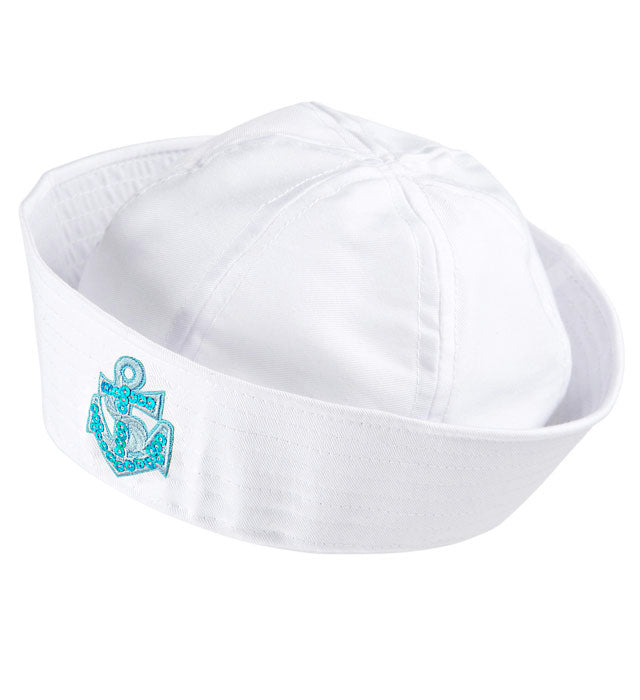 Sailor Hat With Sequin Anchor