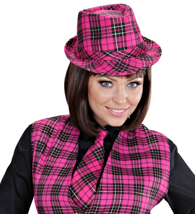 Pink Tartan Fedora