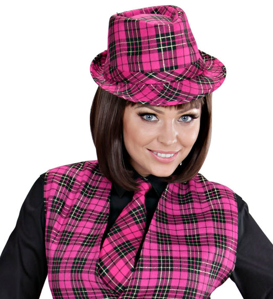 Pink Tartan Fedora