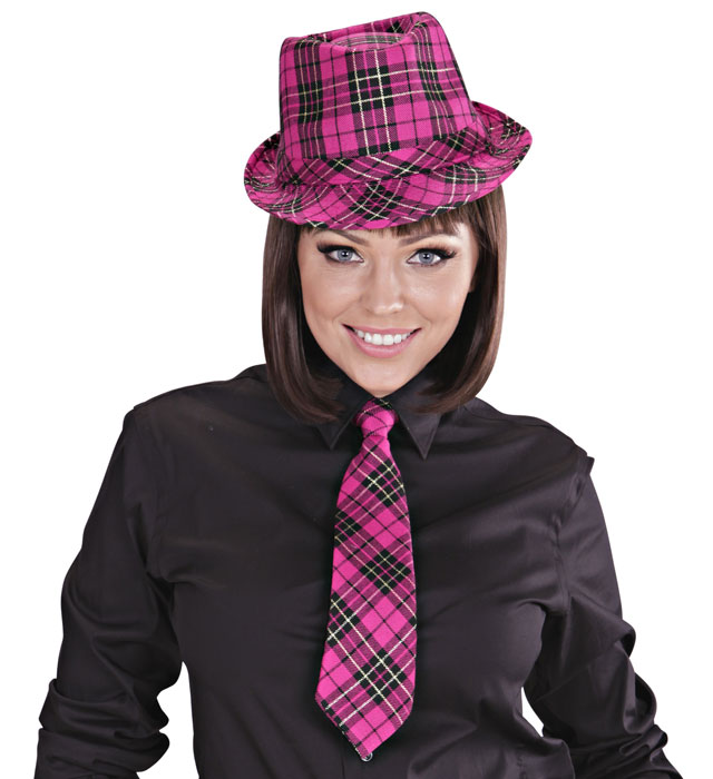 Pink Tartan Fedora