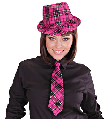 Pink Tartan Fedora