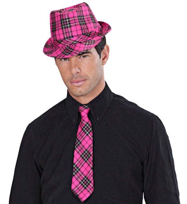 Pink Tartan Fedora