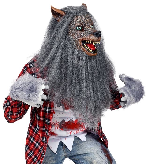 Werewolf Full Head Mask With Fur