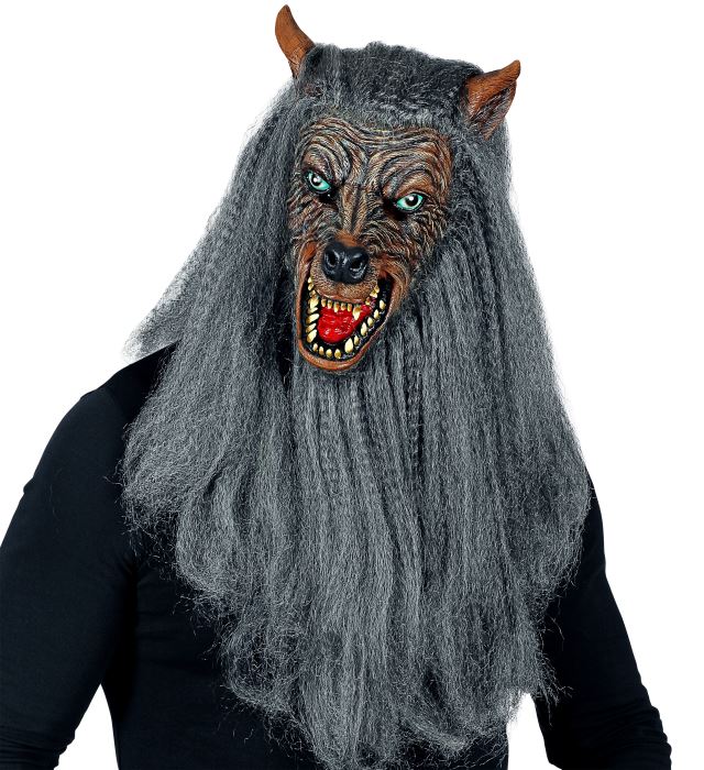 Werewolf Full Head Mask With Fur