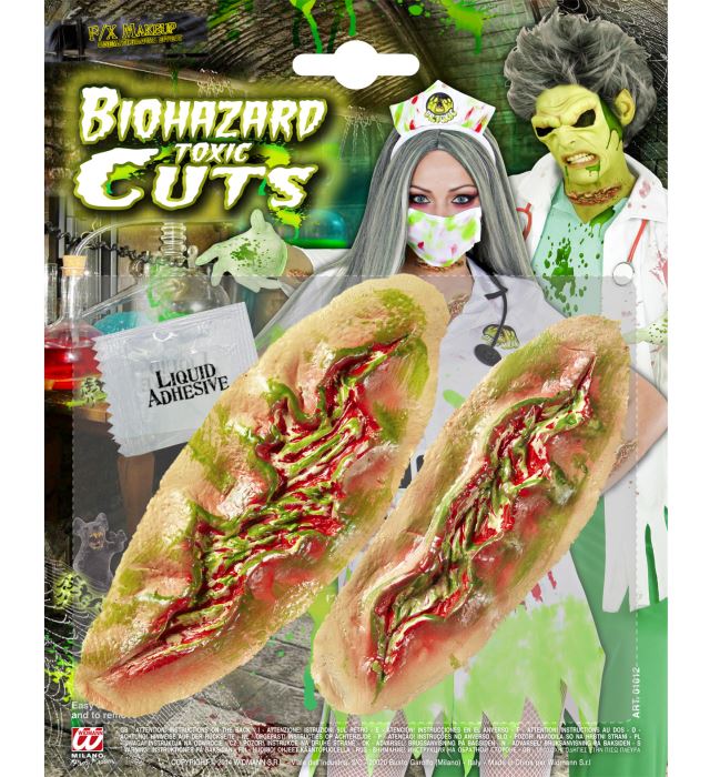 Sets Of 2 Biohazard Toxic Cuts Inprofessional Quality With Glue