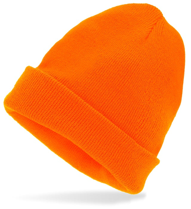 Hat Beanie  Neon Orange Wool Look