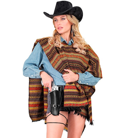 Leatherlook Black Authentic Western Holster And Belt