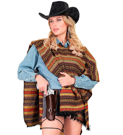 Leatherlook Brown Authentic Western Double Holster And Belt