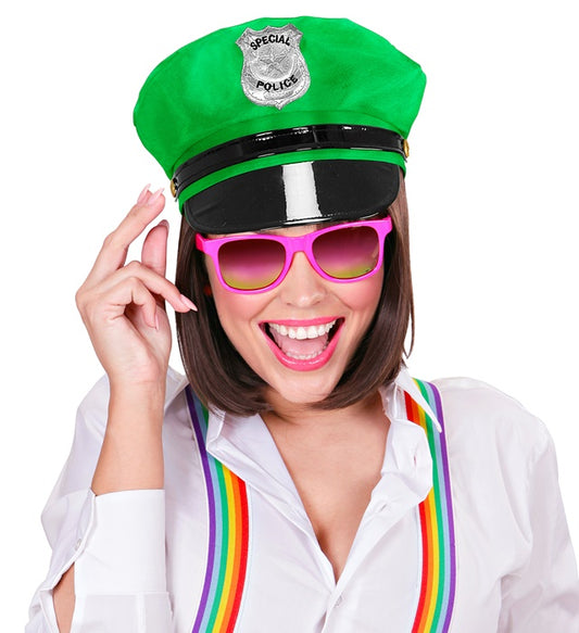 Neon Green Police Hat