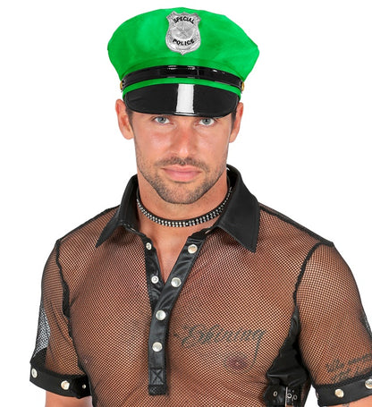 Neon Green Police Hat