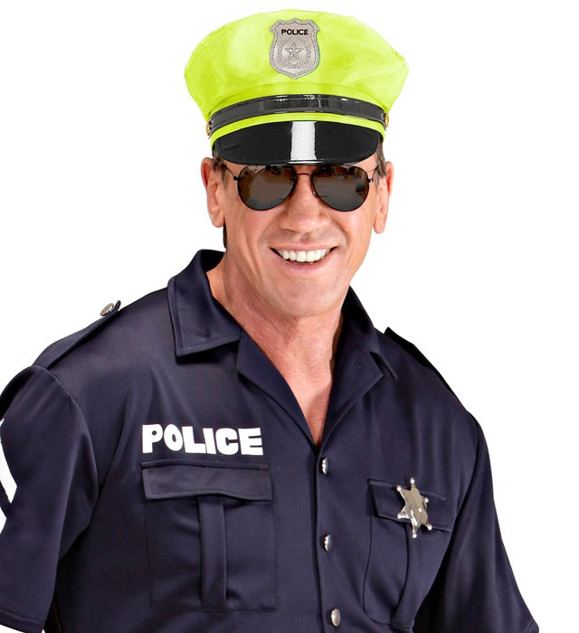 Neon Yellow Police Hat