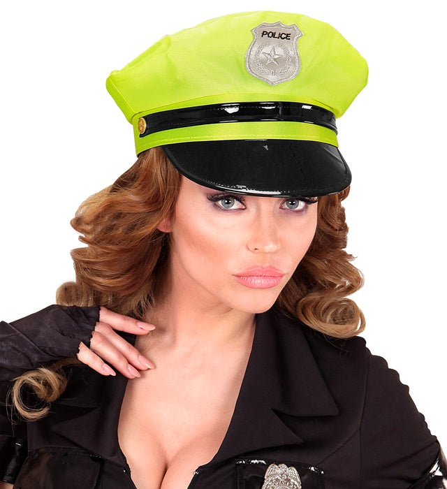 Neon Yellow Police Hat