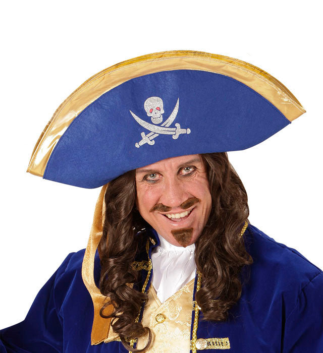 Blue Pirate Tricorn With Headband