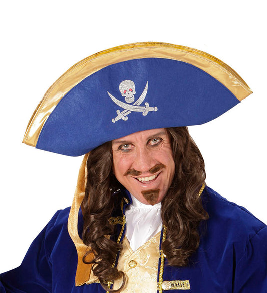 Blue Pirate Tricorn With Headband