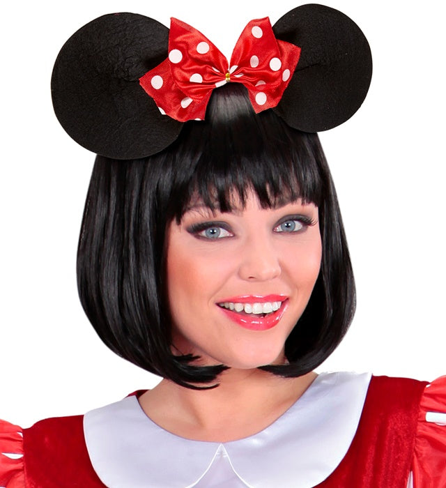 Mouse Ears Headband With Dotted Bow