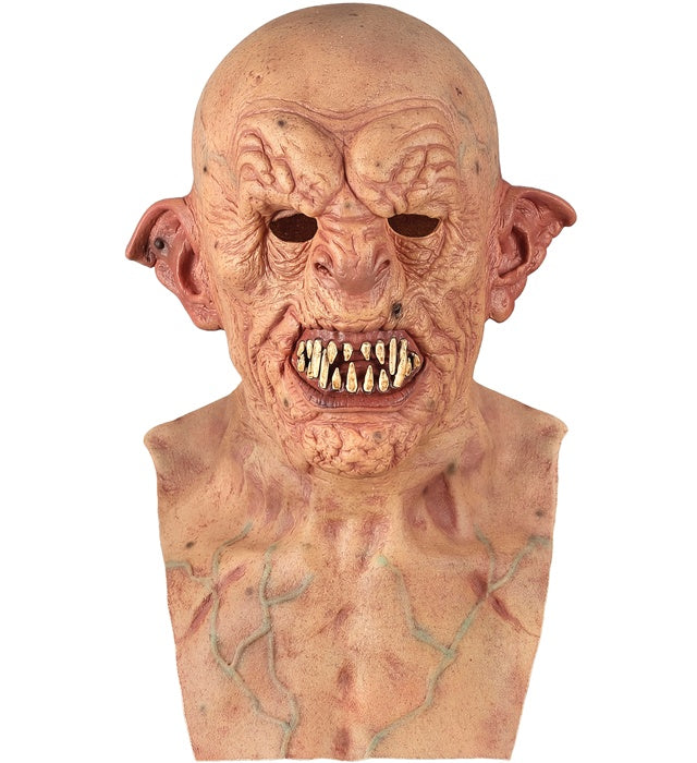 Silicone Look Zombie Full Head Mask With Neck & Chest
