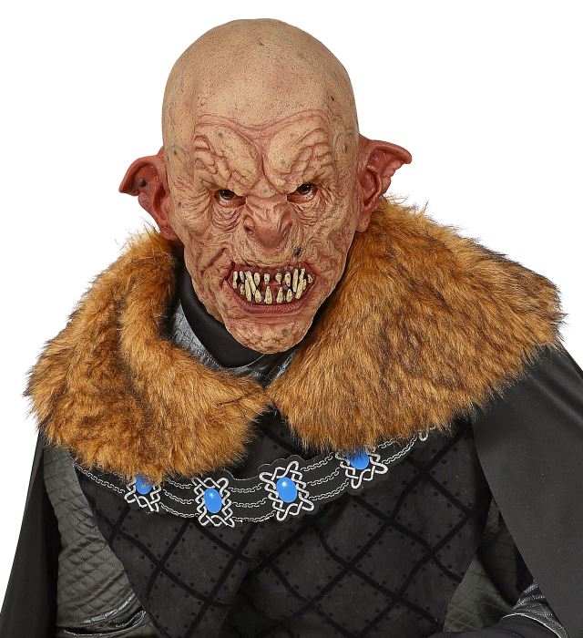 Silicone Look Zombie Full Head Mask With Neck & Chest