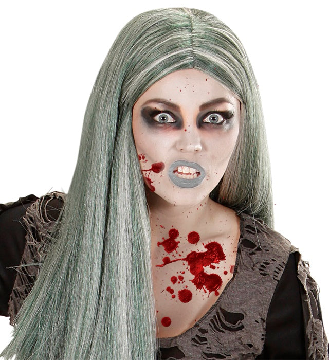 Zombie Make-Up Kit  Liquid Latex 10 Ml, Blood 10 Ml, Black & Grey Pencil 4,8 Ml, Tricolor Makeup 4,5 Ml In Tray, Applicator, 2 Sponges 