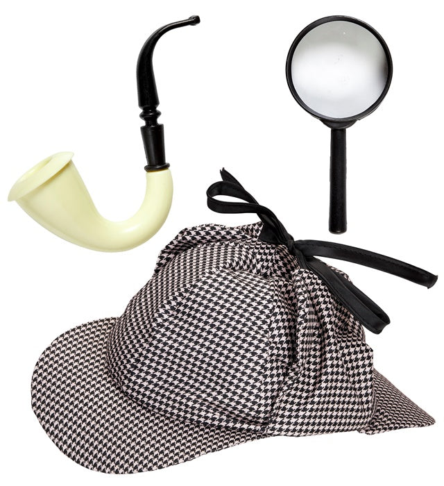 Detective  Hat, Pipe, Magnifyinglens 