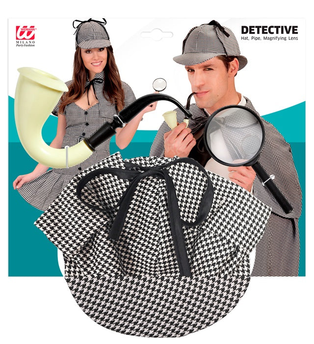 Detective  Hat, Pipe, Magnifyinglens 